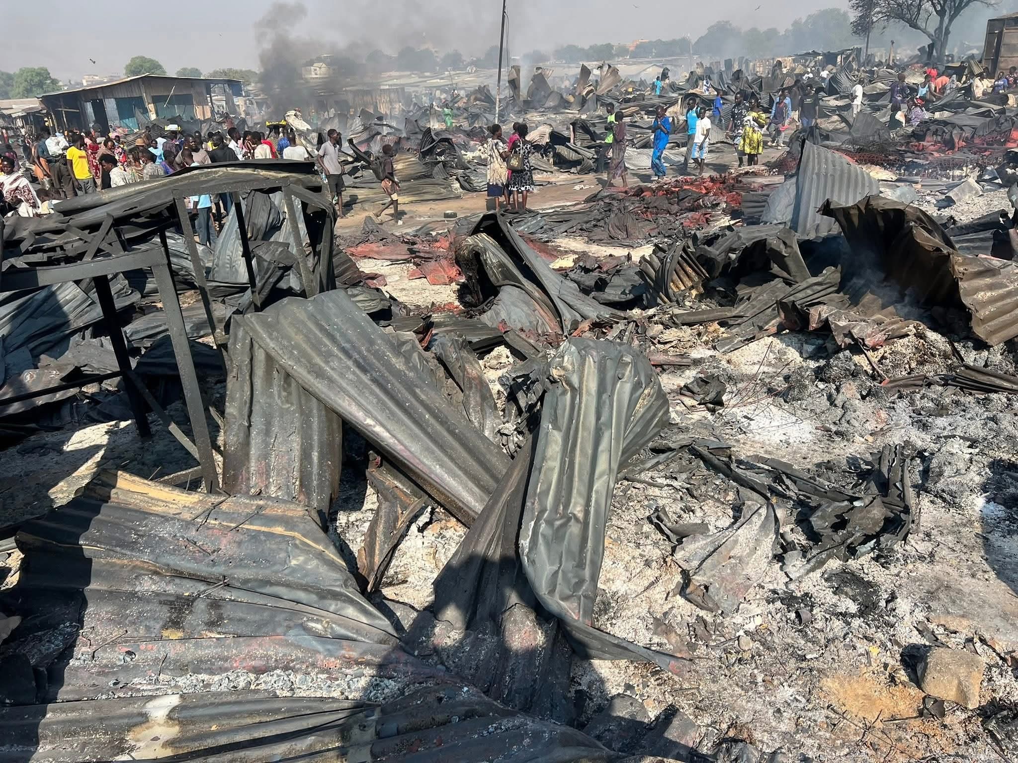 Deadly Fire Devastates Nyakuroun Custom Market, Dozens of Businesses Reduced to Ashes